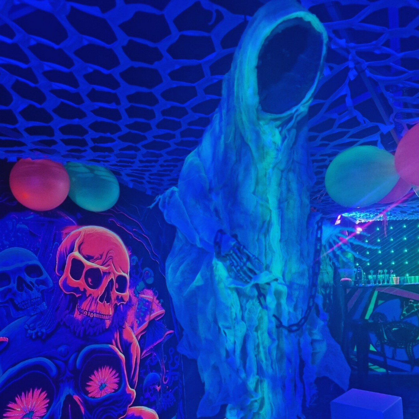 uv camo netting event decor