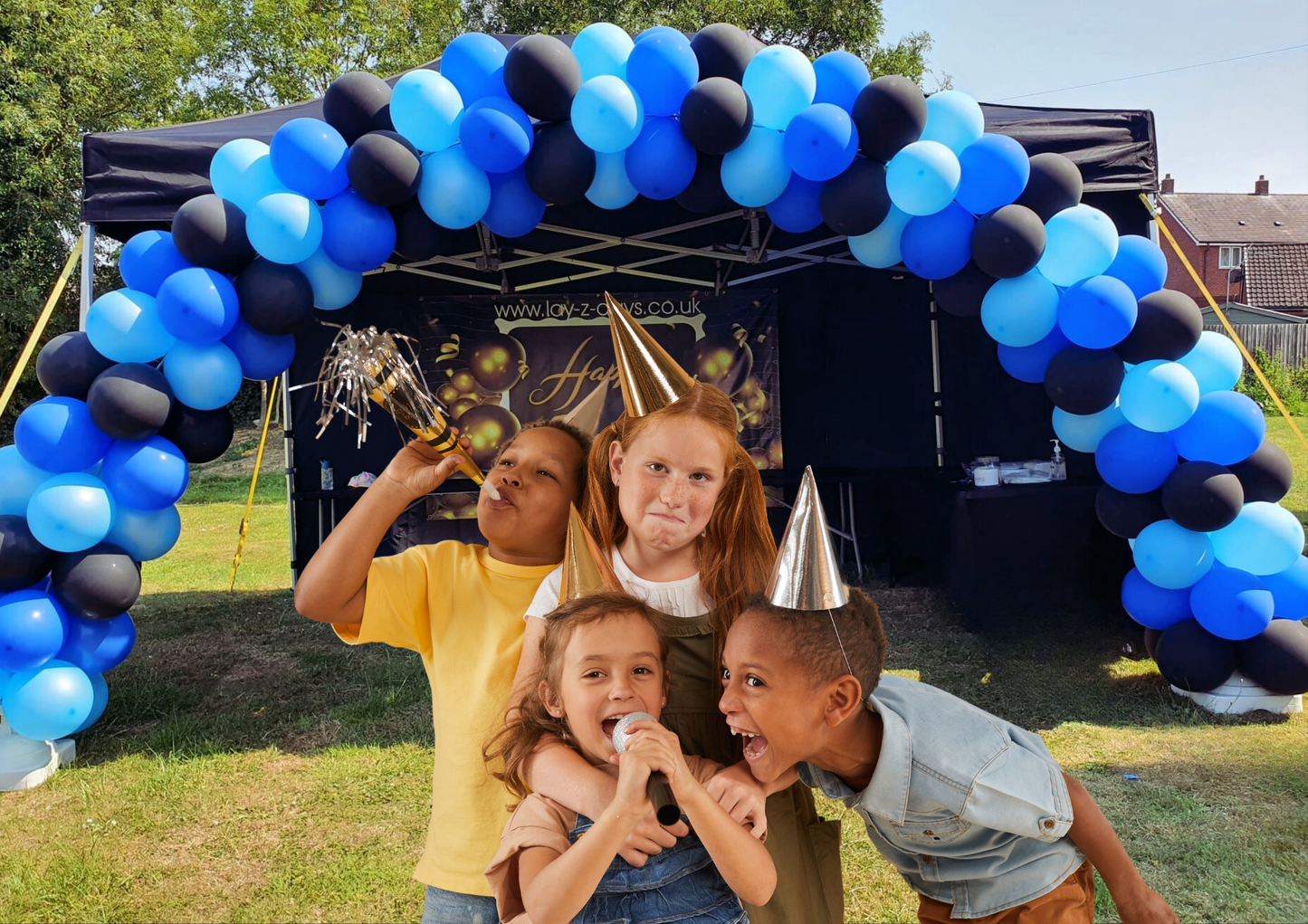 UV 3x4m Blue Balloon arch