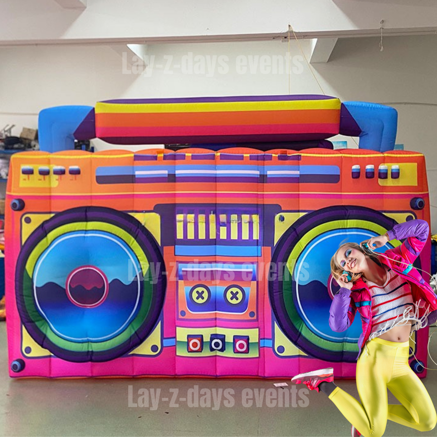 LED Giant inflatable boombox 3x2m event decoration