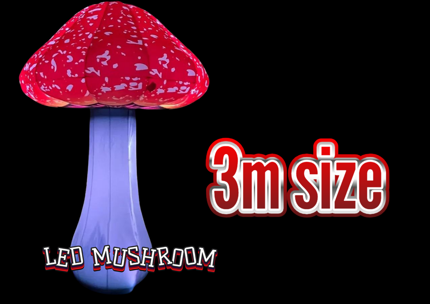 led colour changing inflatable decor mushroom