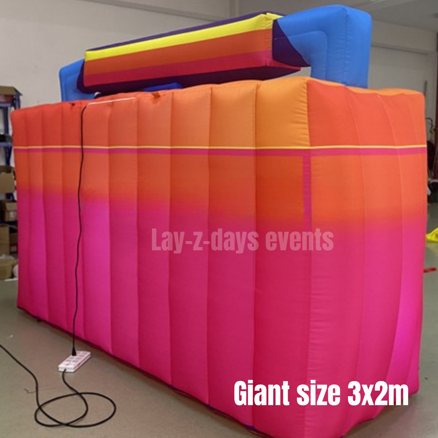 LED Giant inflatable boombox 3x2m event decoration