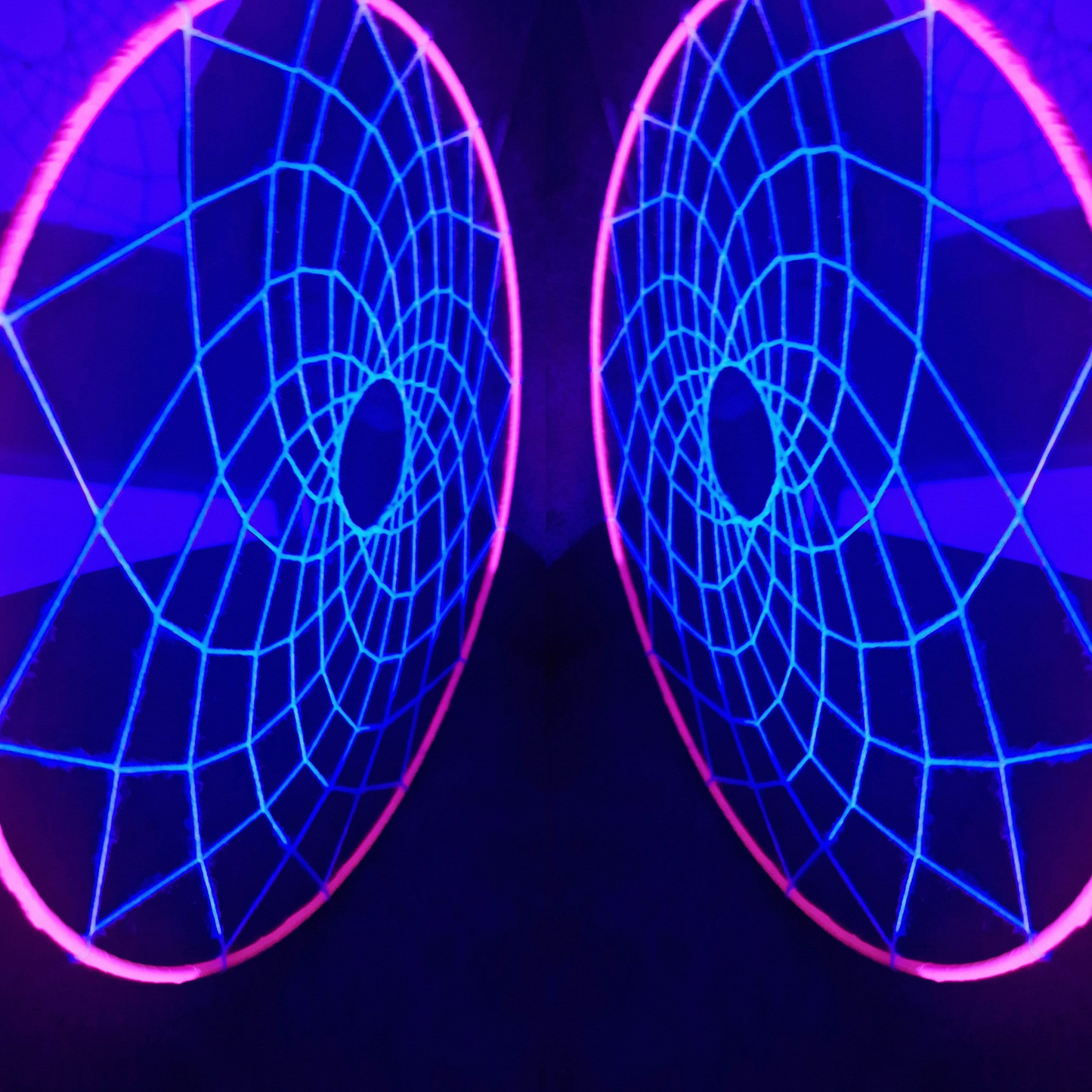 uv decor hanging neon string art glow party props dreamcatcher