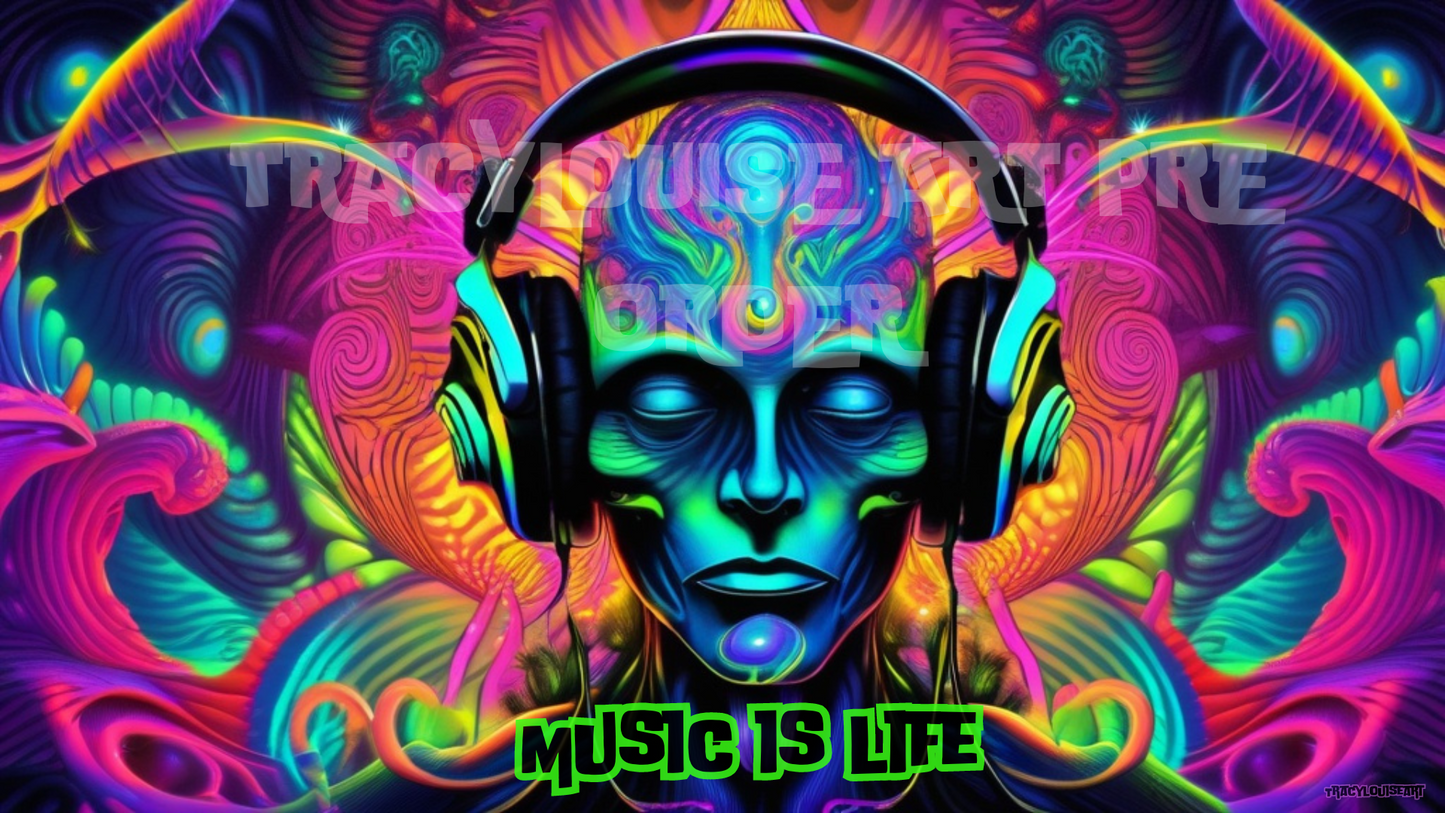 Uv Alien Mantra Giant tapestry