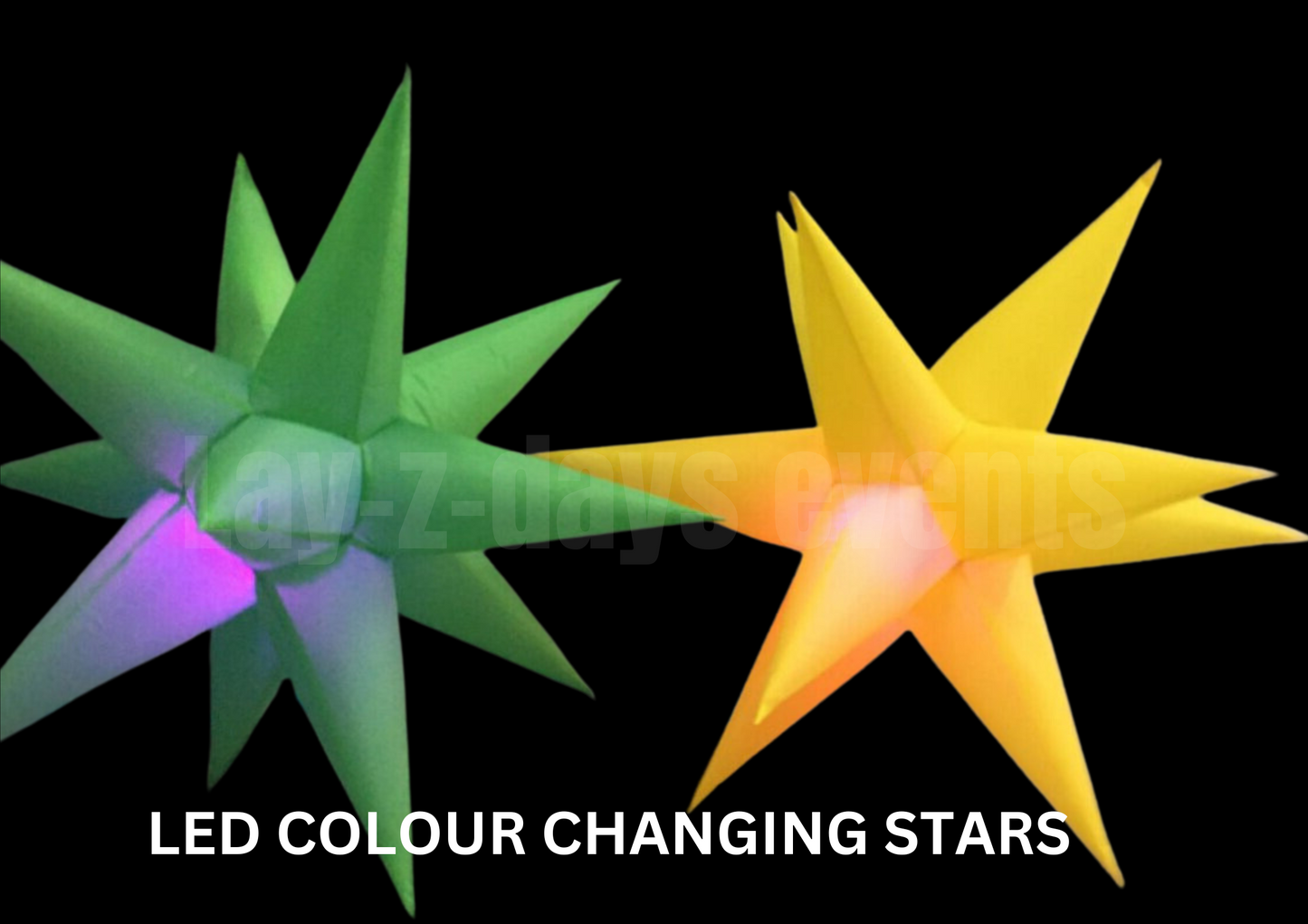 led star inflatable hanging colour changing light up event decorations