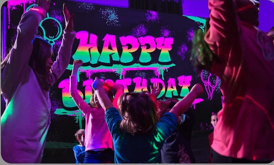 UV Happy birthday party tent hire Shropshire