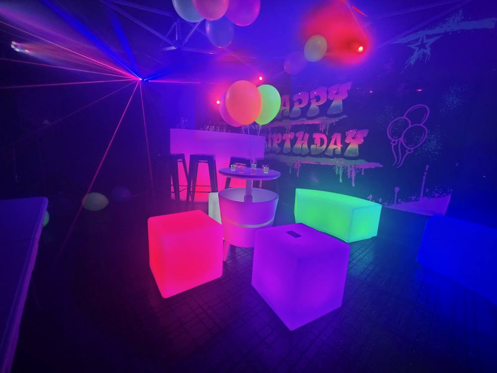 UV Happy birthday party tent hire Shropshire