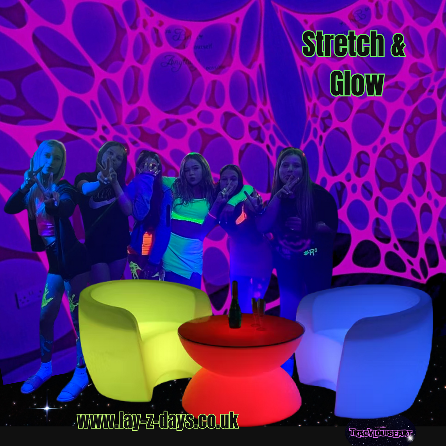 UV Décor Pink Stretch Webbing Tapestry