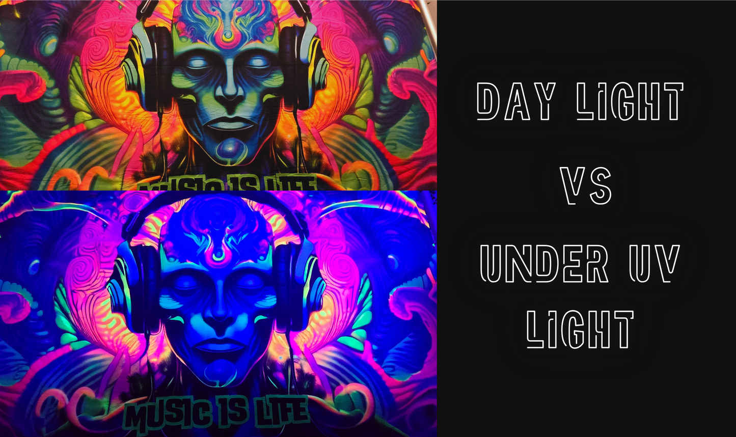Uv Alien Mantra Giant tapestry