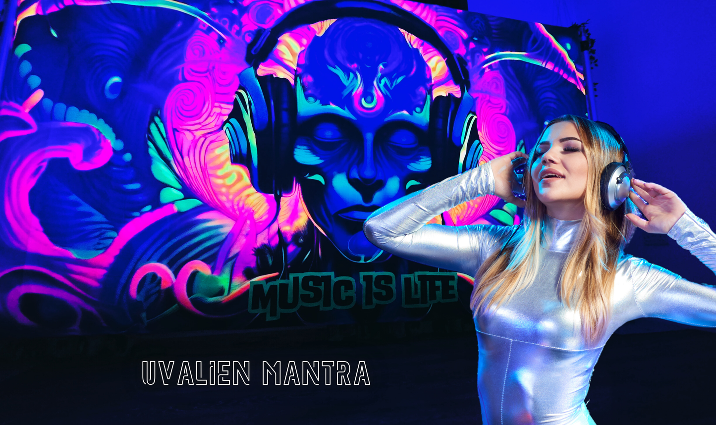 Uv Alien Mantra Giant tapestry