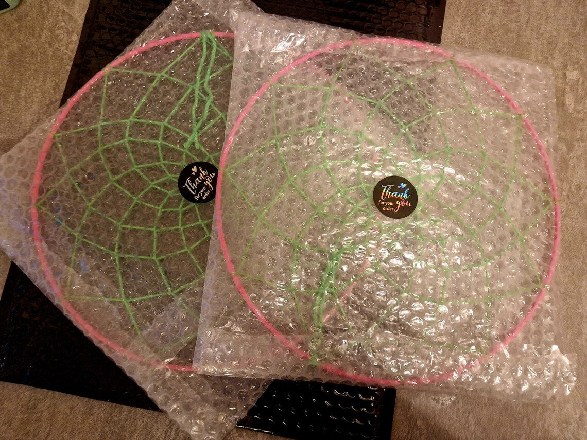 uv dreamcatcher glow in the dark string art ceiling hanger