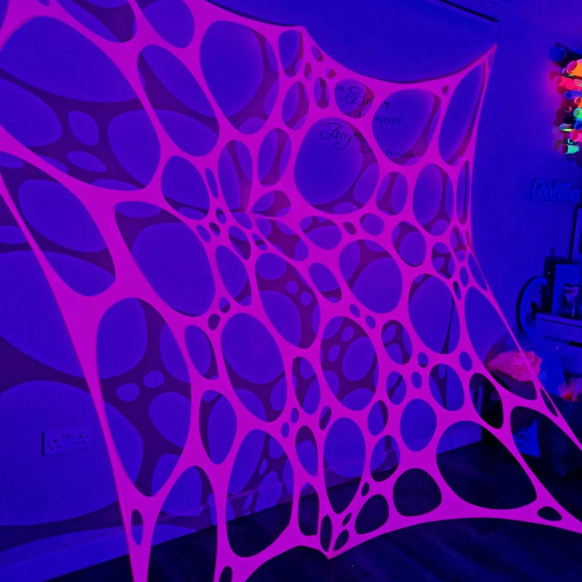 pink uv webbing decor