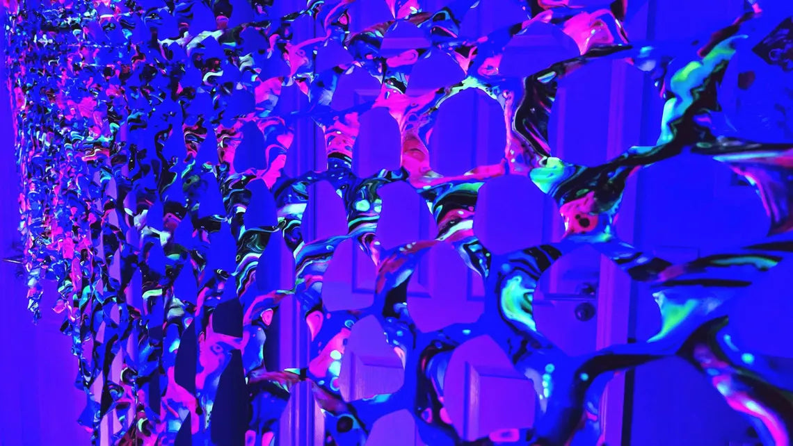 UV reactive acid bath neon party stretch decoration for events