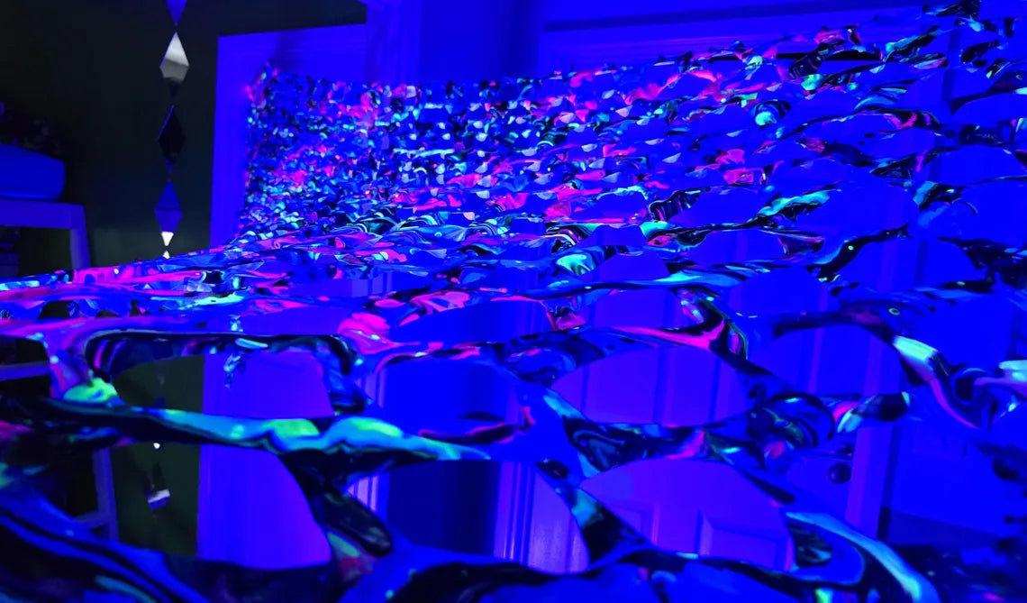 UV reactive acid bath neon party stretch decoration for events