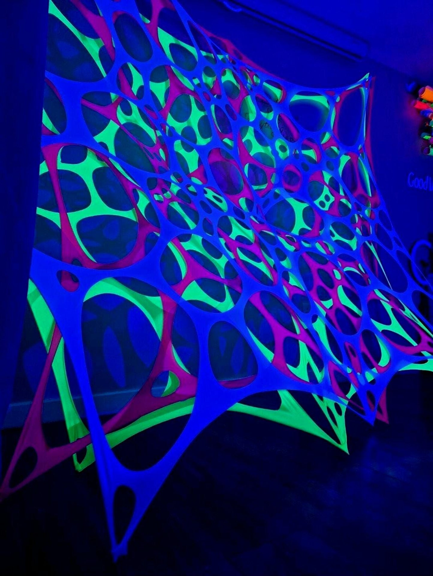 UV White Party Glowing stretch webbing Decoration