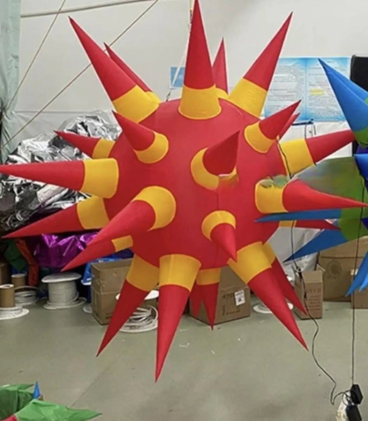 Giant Led inflatable spiky ceiling decoration