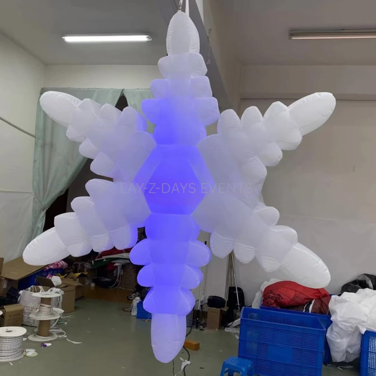 Giant led snowflake inflatable Christmas decoration