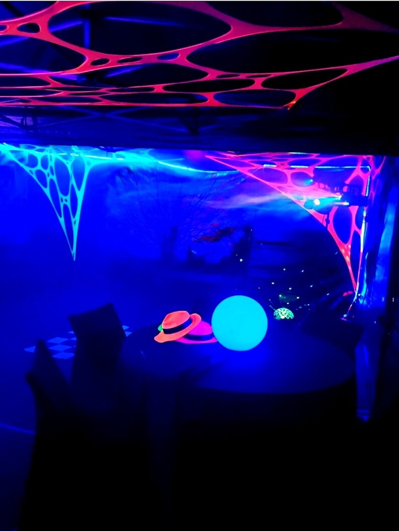 UV Psytrance Glow in the dark Venue decoration Transformation