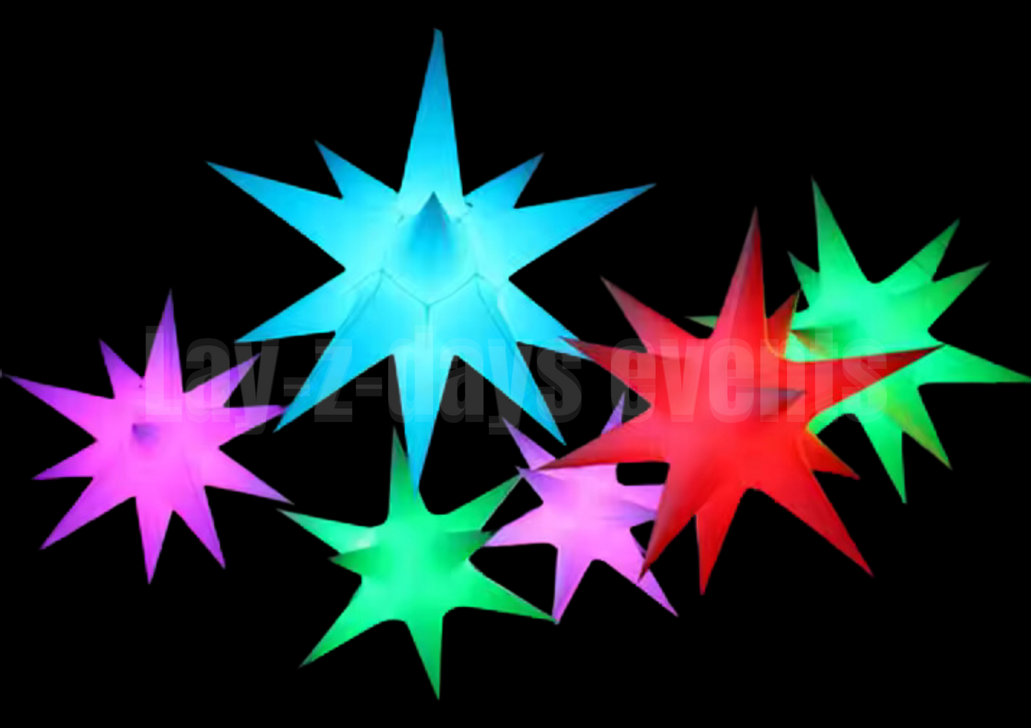 led star inflatable hanging colour changing light up event decorations