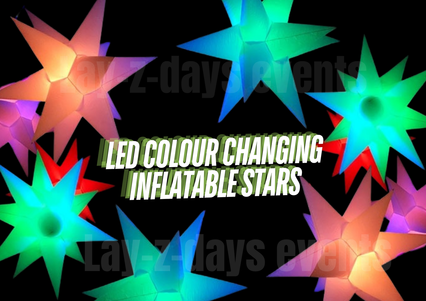 led star inflatable hanging colour changing light up event decorations