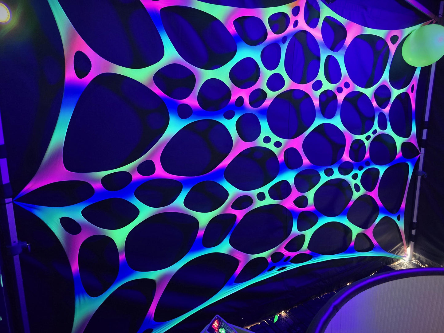 uv reactive stretch tapestry event decor wall hanging