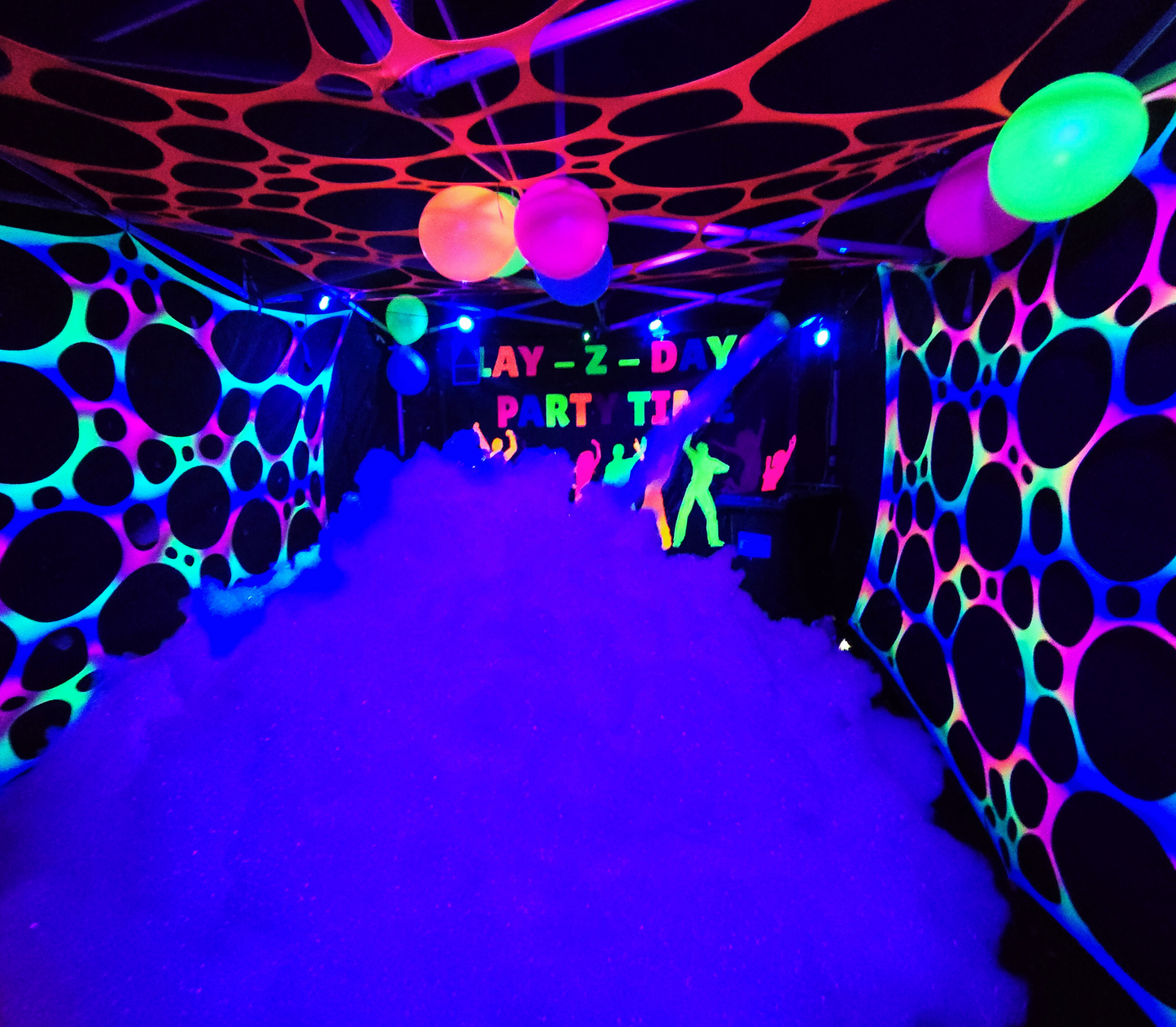 uv foam party hire tent