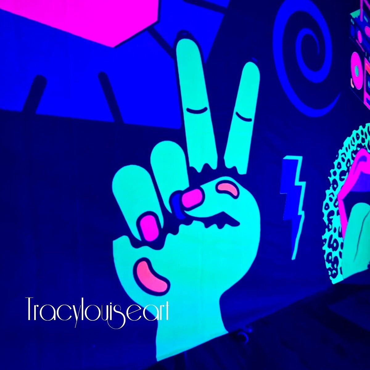 Uv Back to the 90s party tapestry wall hanging for events