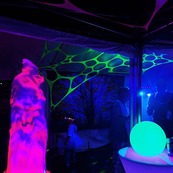 UV Psytrance Glow in the dark Venue decoration Transformation