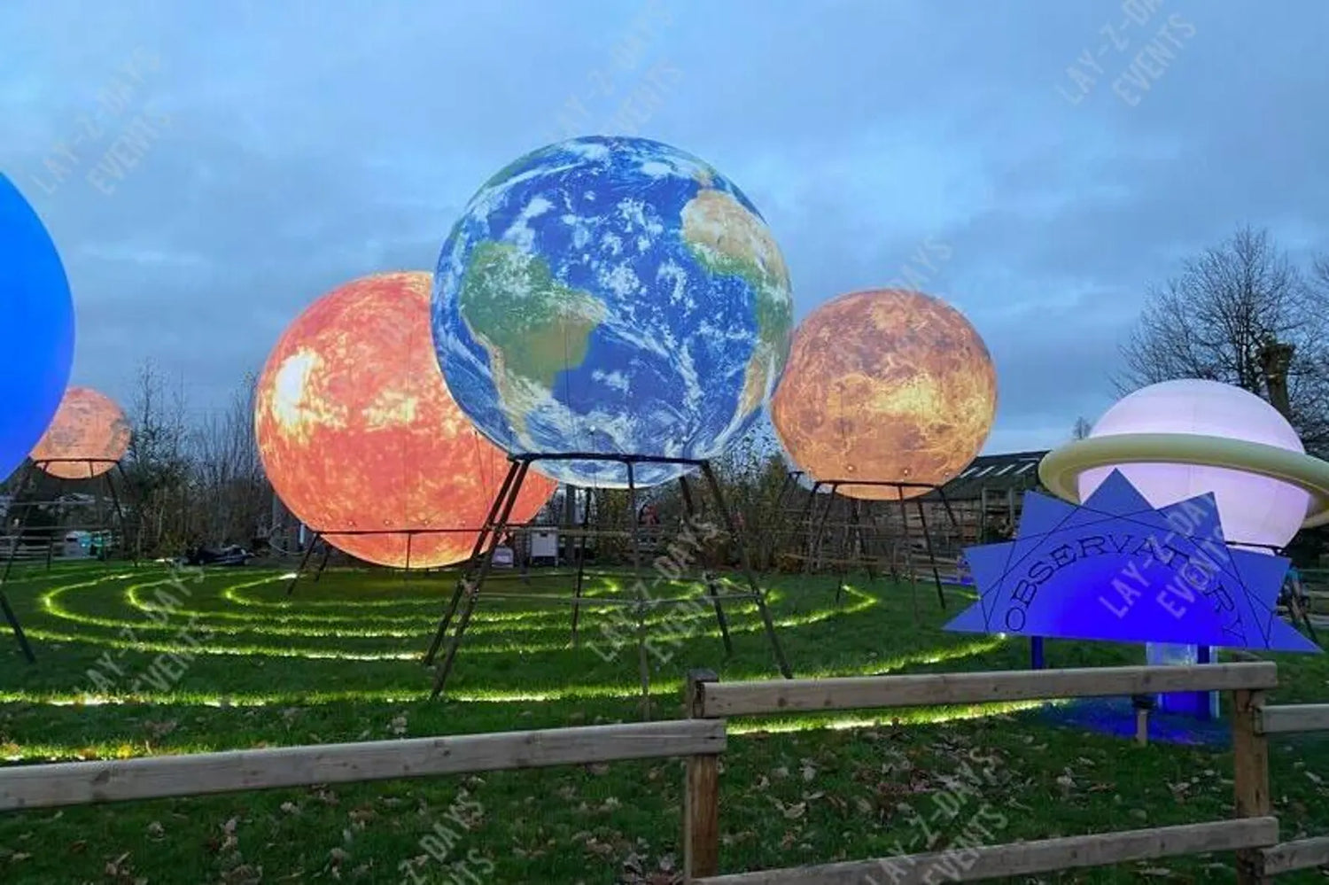 led space themed decor