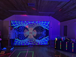 Uv Glow in the dark party decoration in Rave theme style
