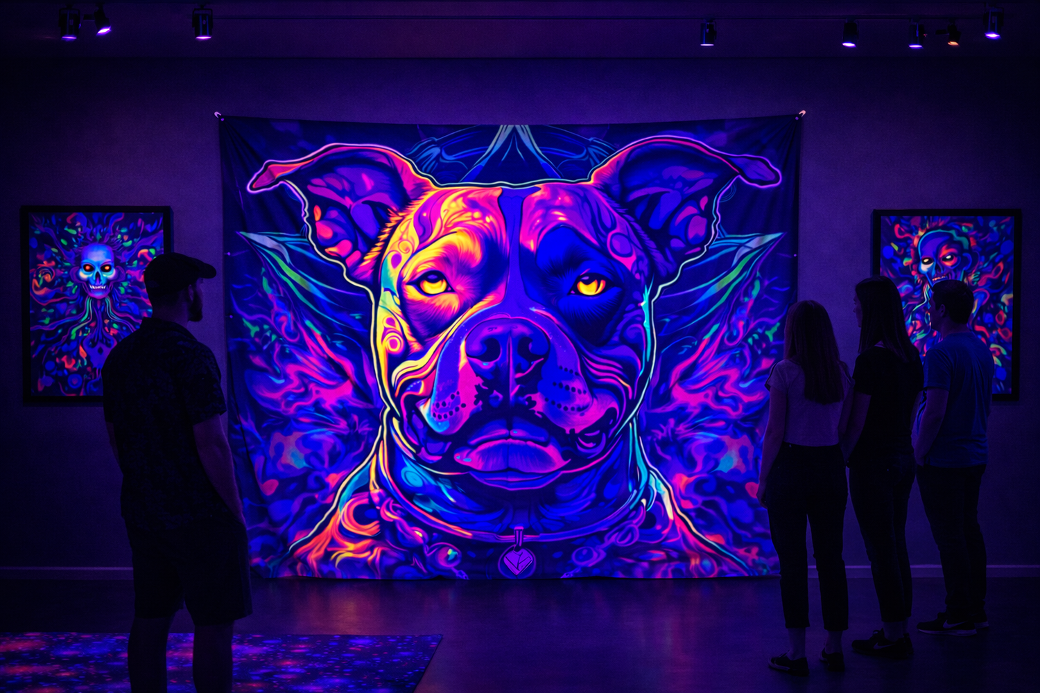 Uv Glow Animal Print Neon Decor