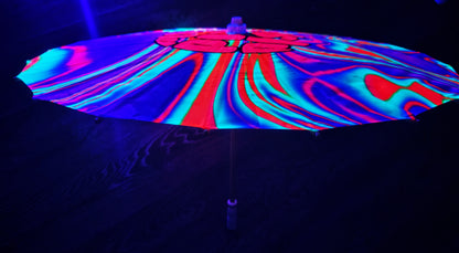 Uv reactive festival rave blacklight parasol