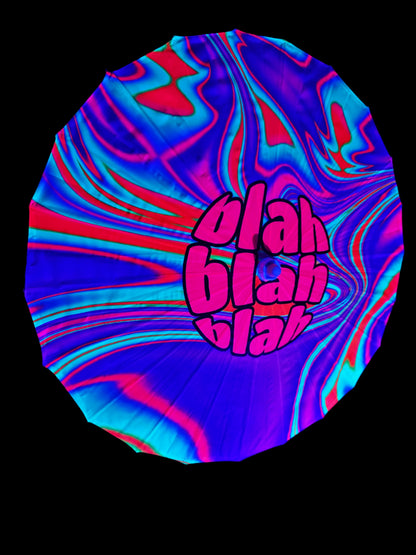 Uv reactive festival rave blacklight parasol
