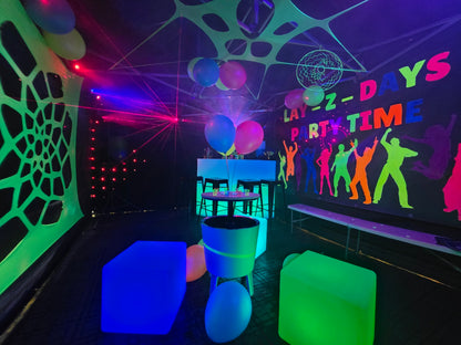 UV Glow Party Tent Hire 6x4.5m