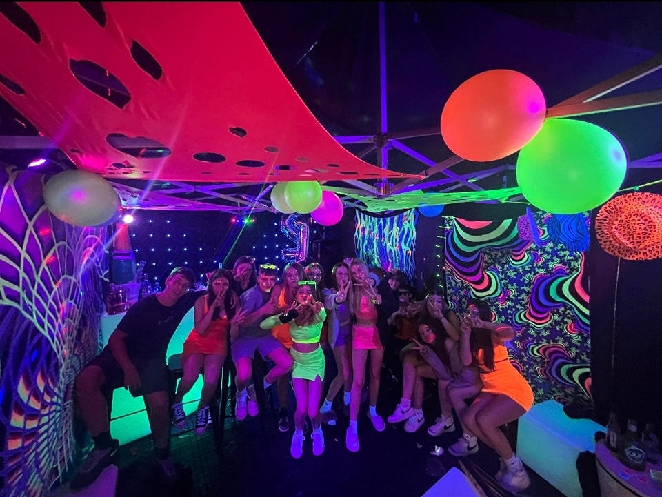Load video: uv party tent hire