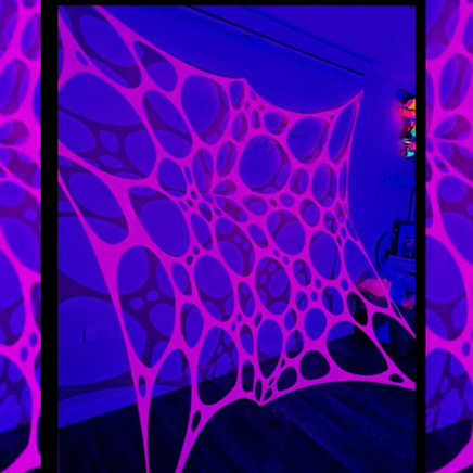UV Pink decor neon tapestry glow in the dark events