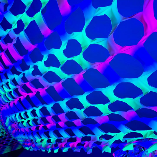 NEW- Uv Rainbow  Stretch Camo Netting Decoration