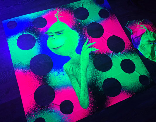 UV Grinch webbing party hanging decoration