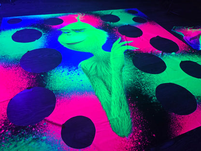 UV Grinch webbing party hanging decoration