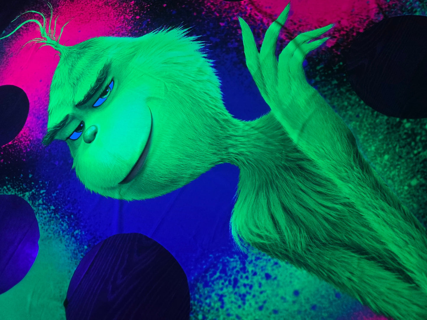 UV Grinch webbing party hanging decoration