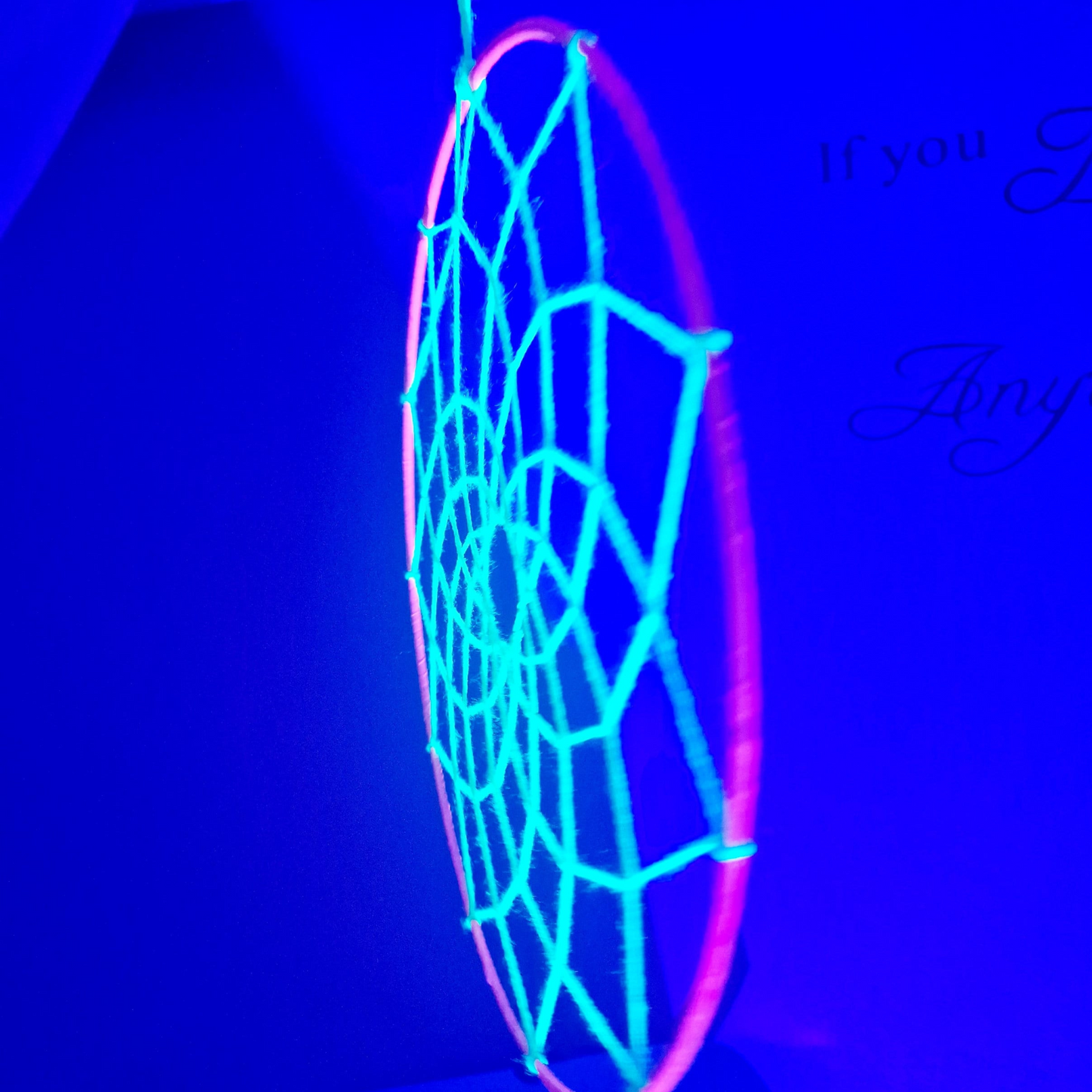uv reactive string art dreamcatcher