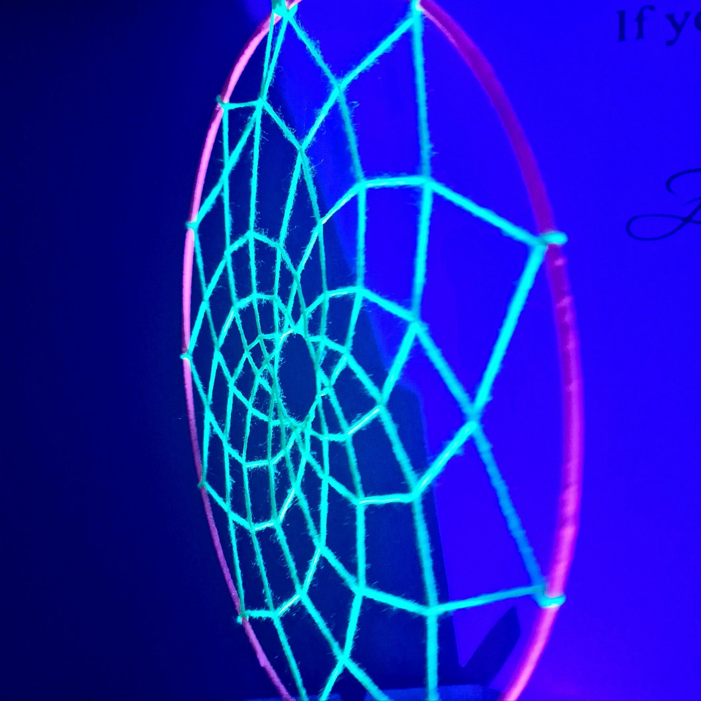 uv reactive string art dreamcatcher