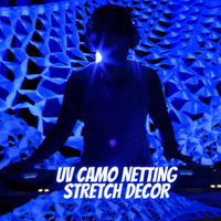 UV White (Glows subtle Blue) Camo netting decoration