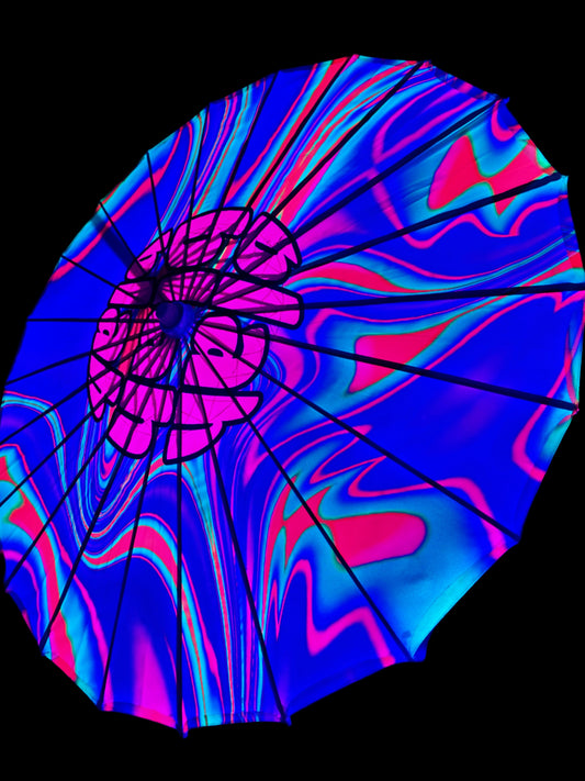 Festival wonderland glow in dark sun parasol event decor out fit accessory