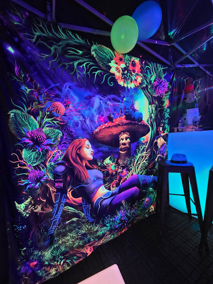 uv alice in wonderland party tent hire