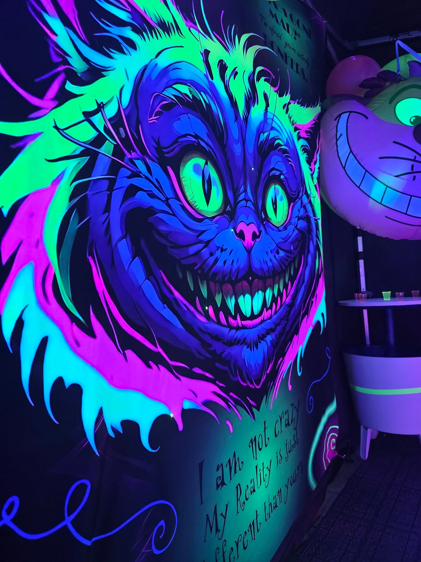 uv alice in wonderland party tent hire