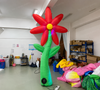 Large LED inflatable flower decoration by Lay-z-days Event's™, perfect for events, with vibrant lights and detailed flower design.