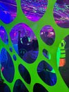 uv stretchy green webbing neon party decorations