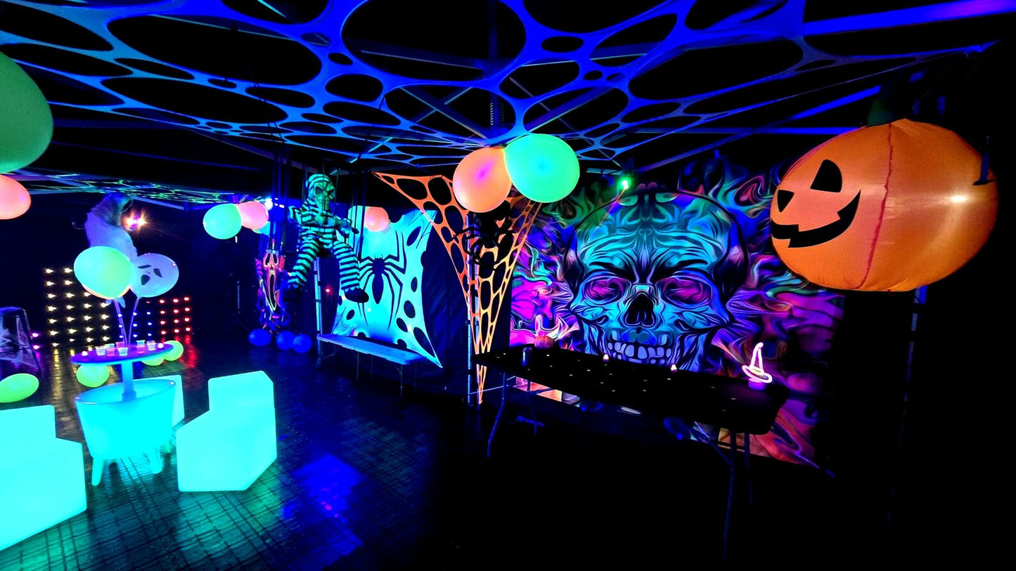 UV White Party Glowing stretch webbing Decoration