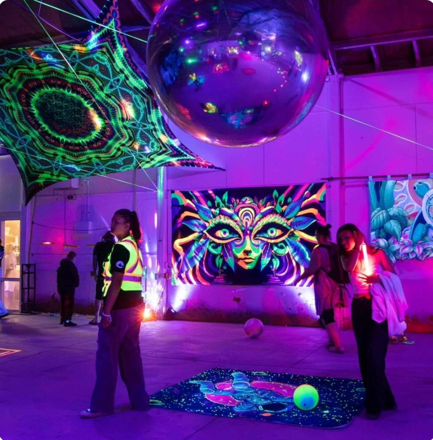 Uv Holographic Eye Giant Tapestry