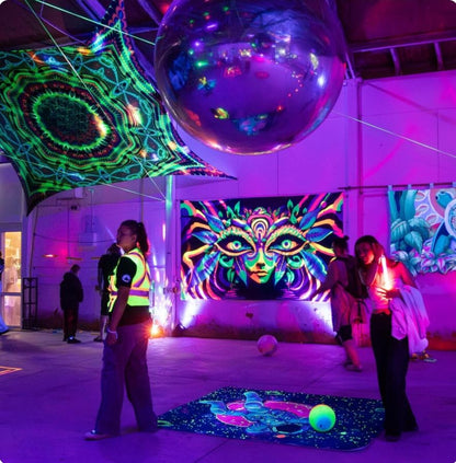 Uv Holographic Eye Giant Tapestry